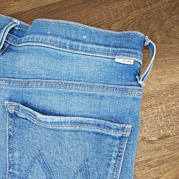 Mother The Weekender Layover Medium Wash Mid Rise Flare Bootcut Jean 30 - Picture 9 of 14